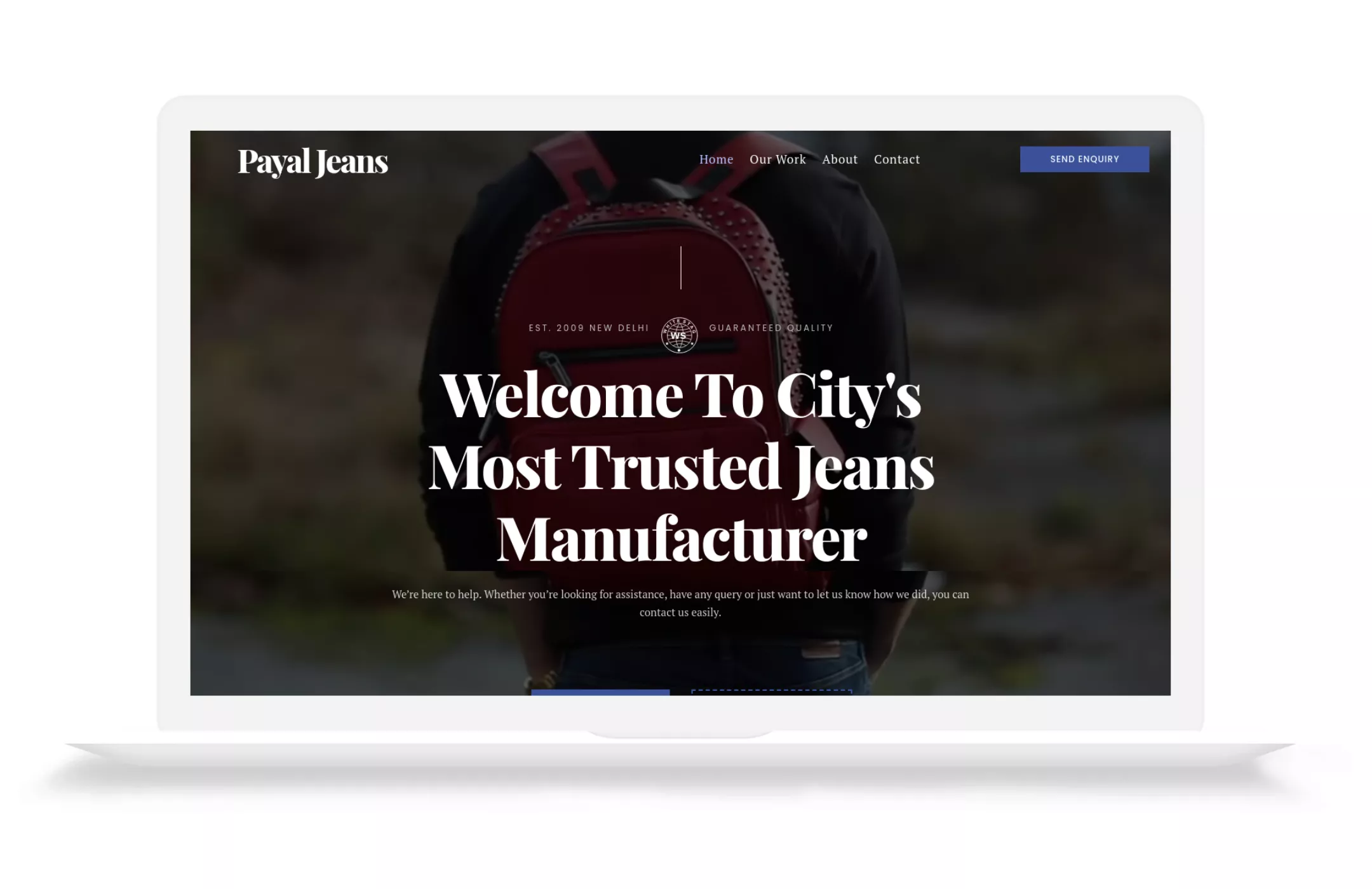 BrandKob Project - Payal Jeans Homepage Hero