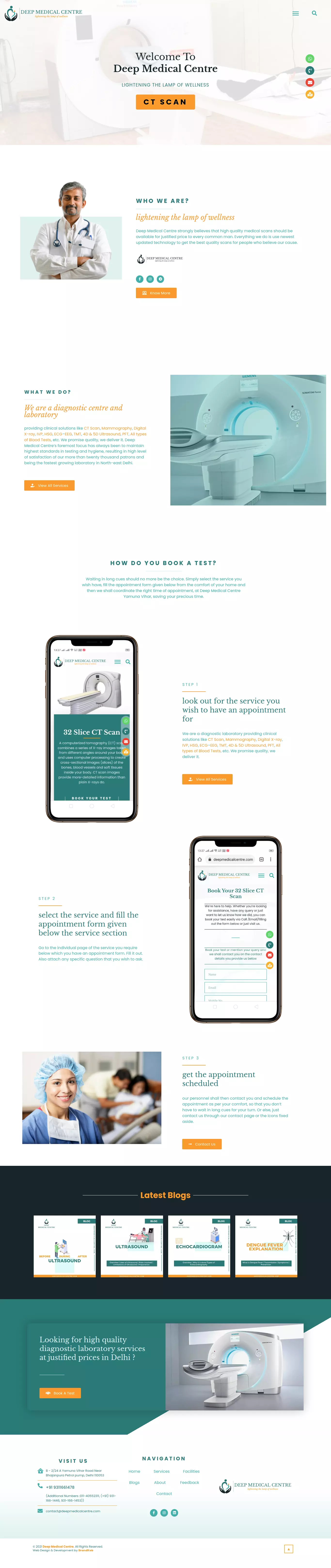 BrandKob Projects - Deep Medical Centre Homepage