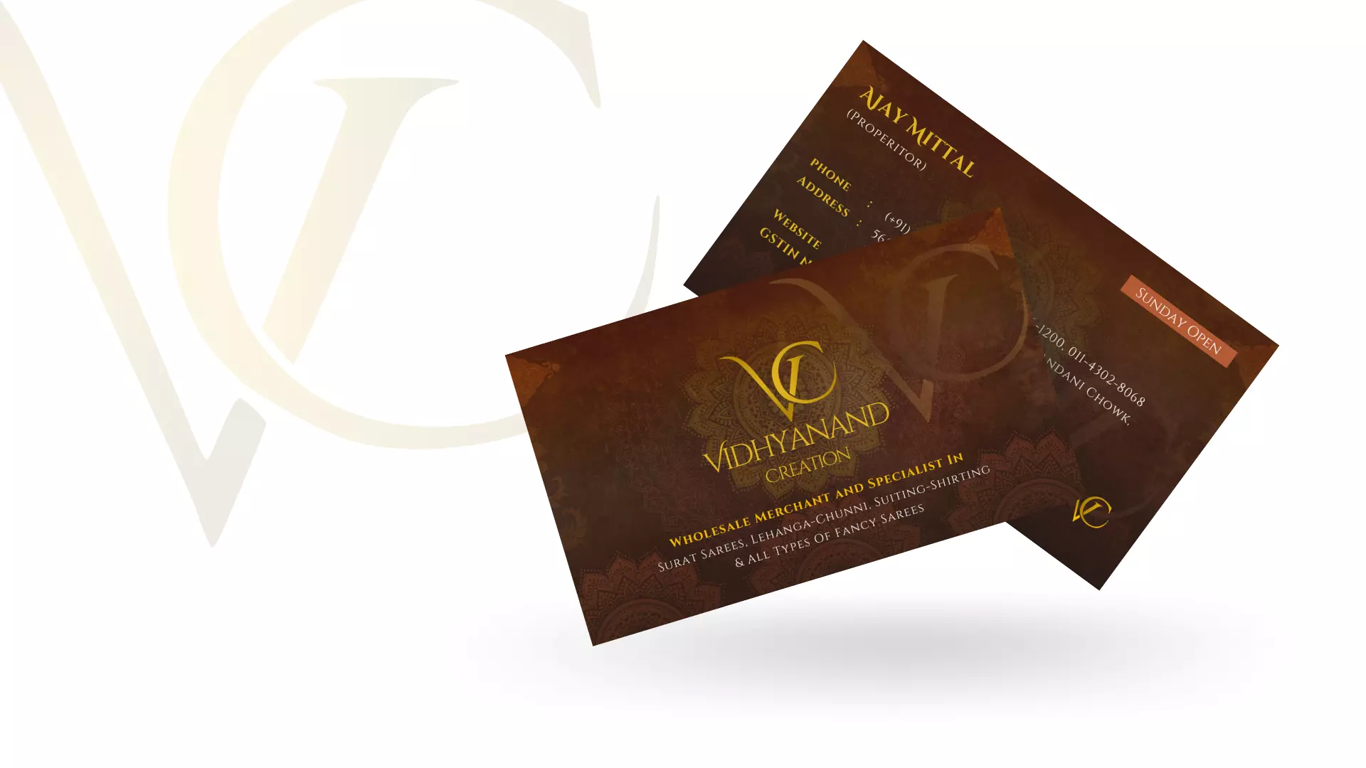 BrandKob Project - Vidhyanand Creation Business Card