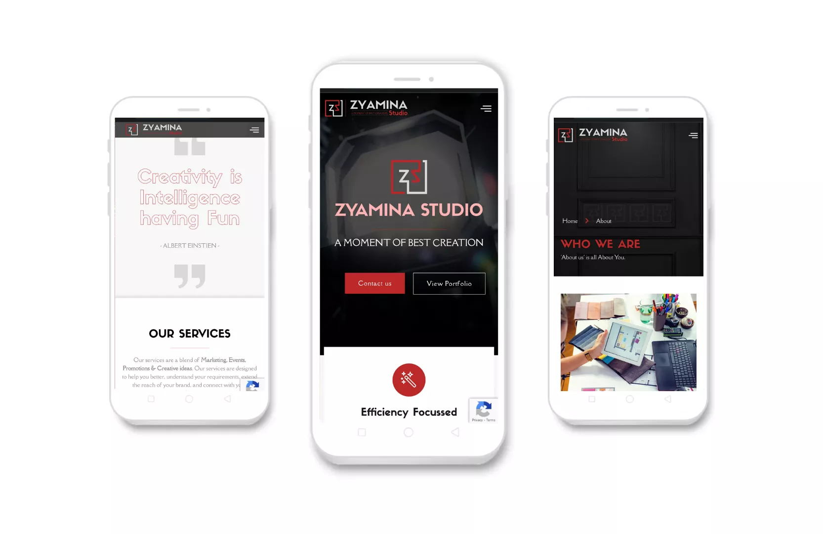Zyamina Studio - BrandKob Projects - Mobile