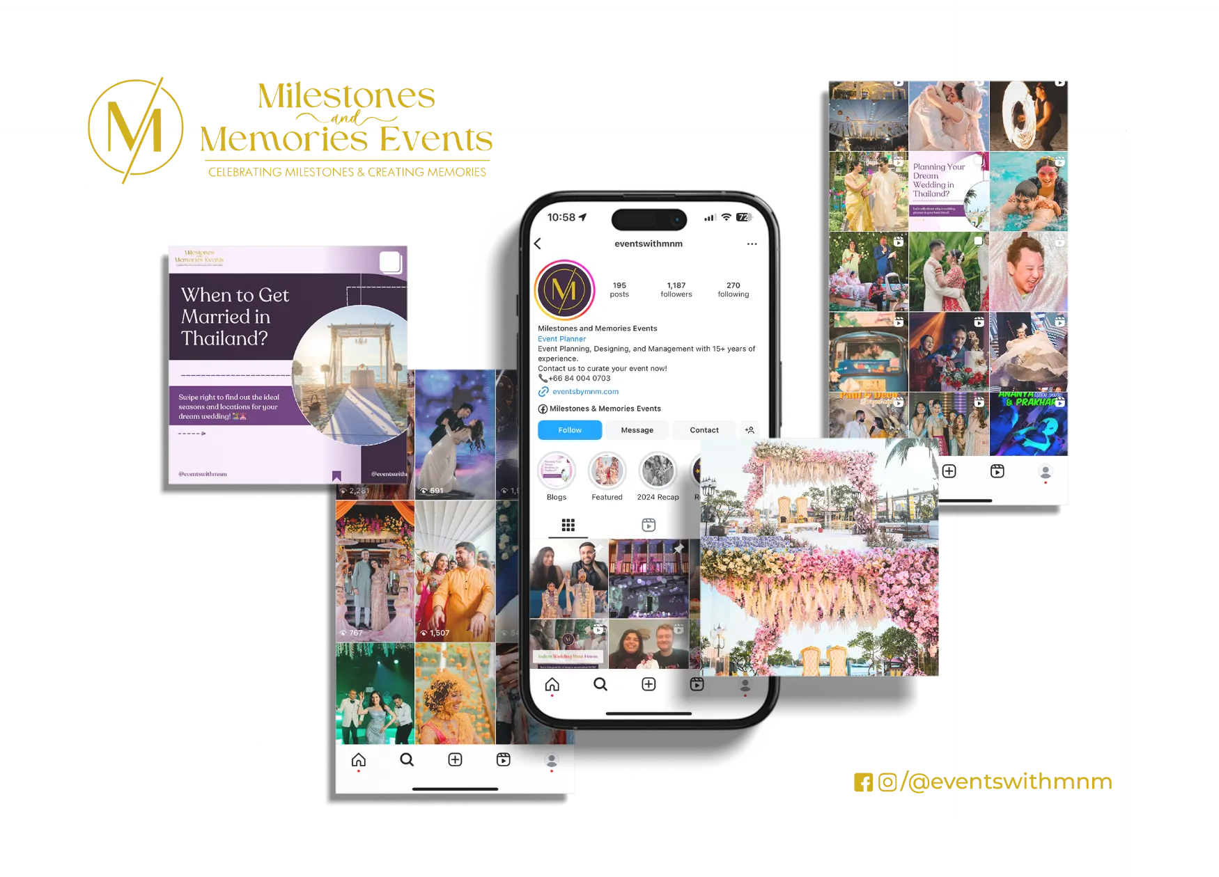 Social Media Management of an Event Planning Company - Milestones & Memories Events - BrandKob Portfolio Image