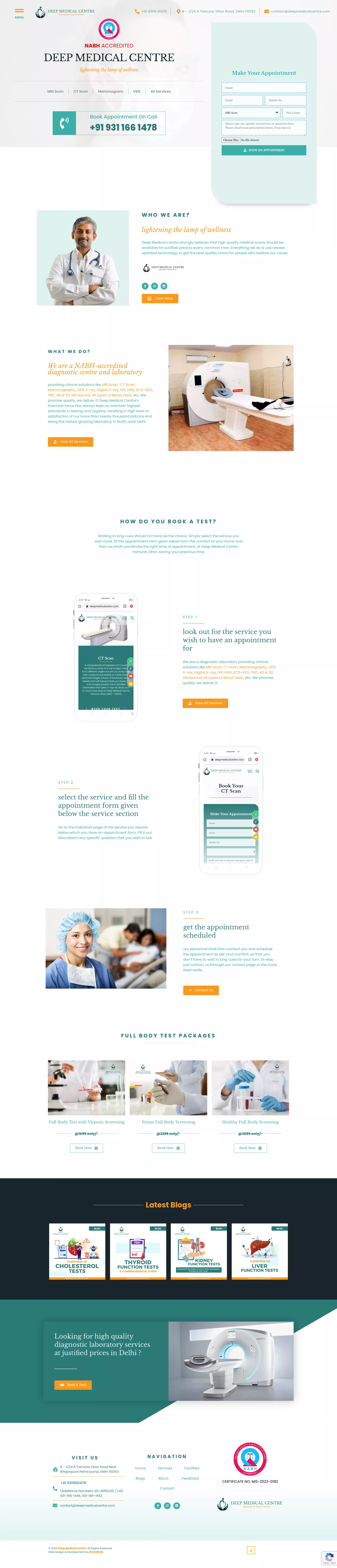 Website Design Development of Deep Medical Centre (Homepage) - BrandKob Portfolio Images