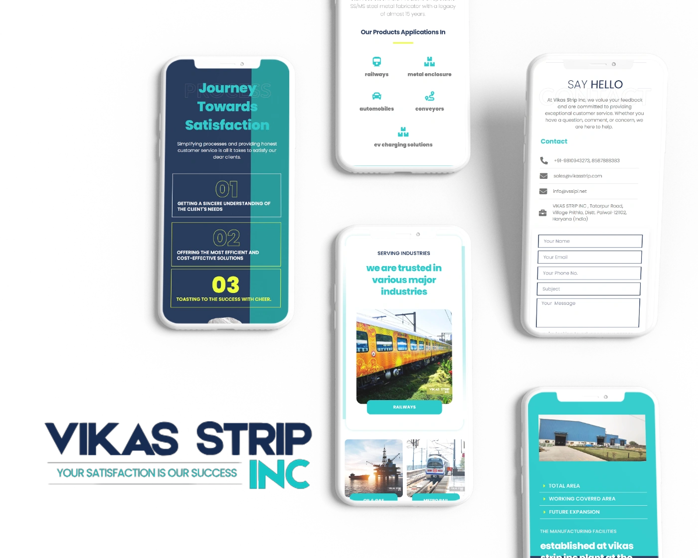 Website Design and Development of Industrial Manufacturer- Vikas Strip INC - BrandKob Portfolio Image