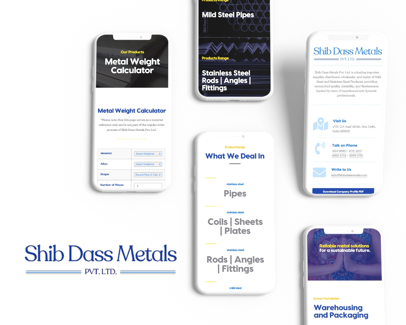 Website Design and Development of Industrial Traders- Shib Dass Metals - BrandKob Portfolio Image