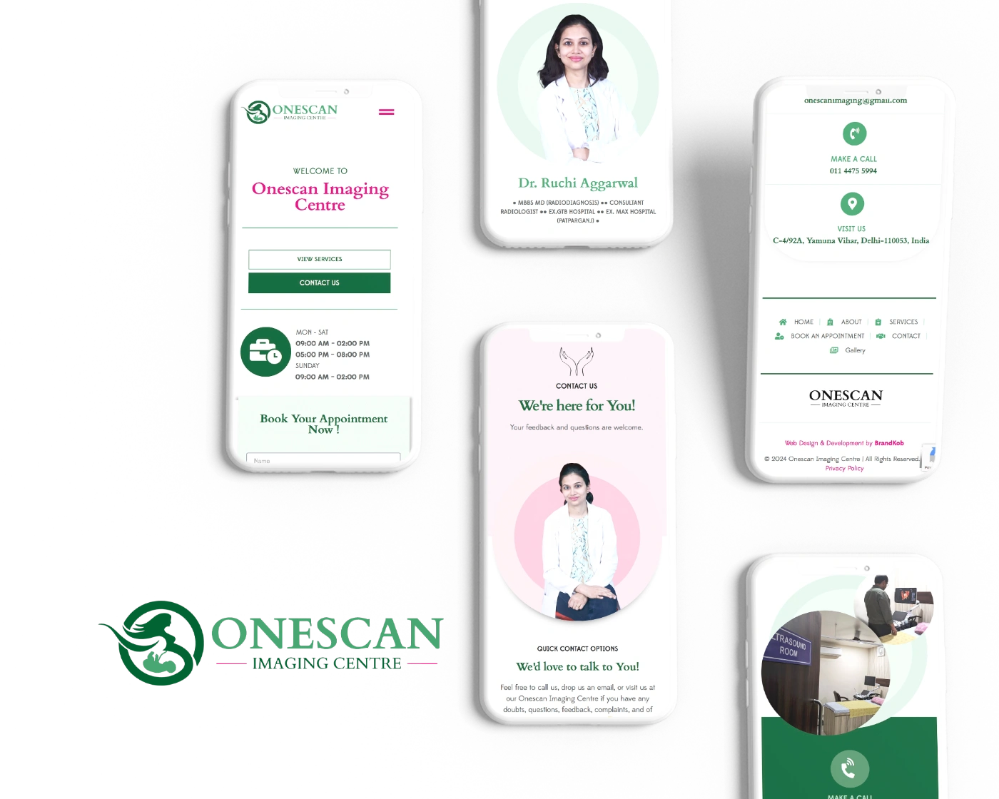 Website Design and Development of a Diagnostic Centre - Onescan Imaging Centre - BrandKob Portfolio Image