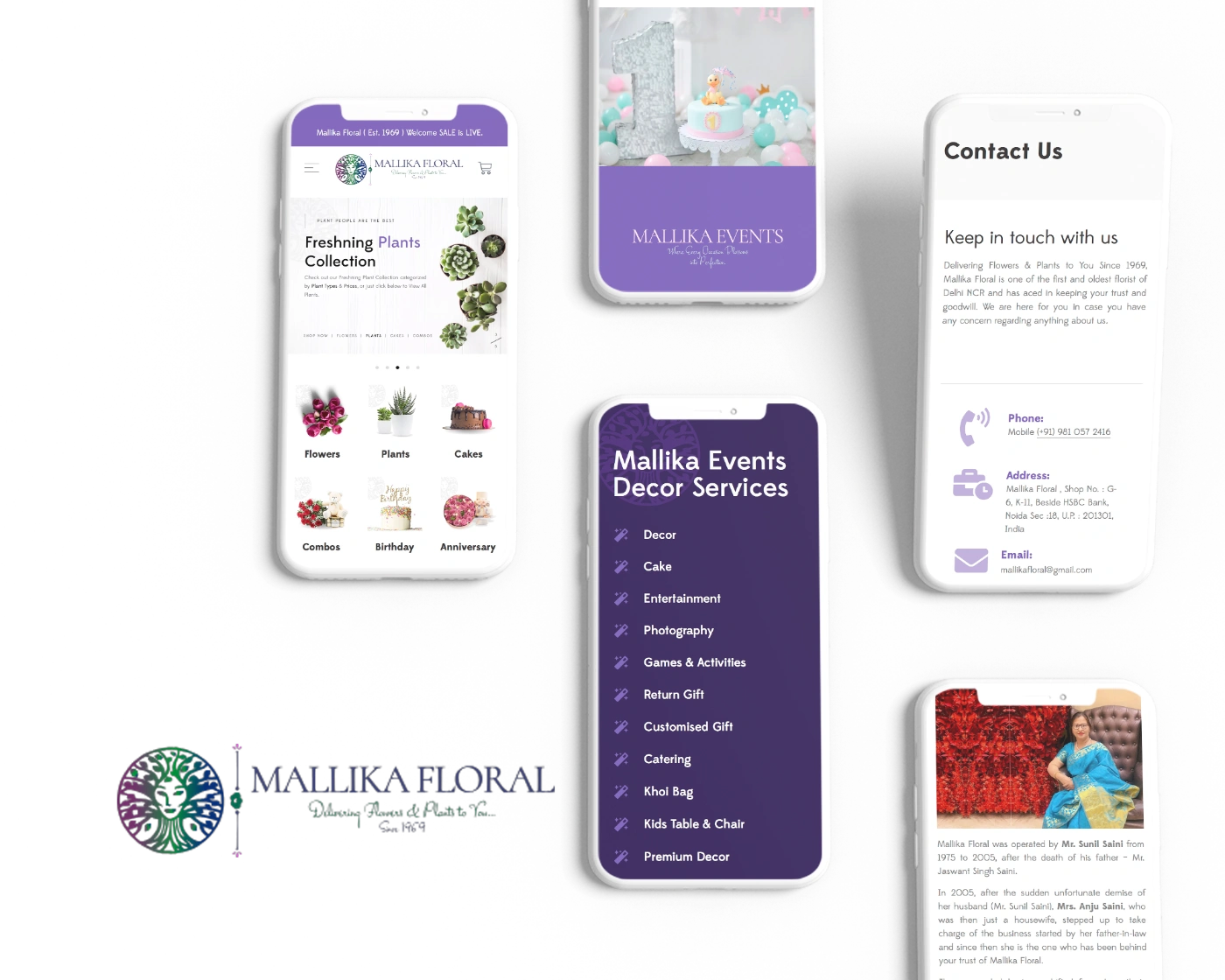 Website Design and Development of a Florist - Malika Floral - BrandKob Portfolio Image