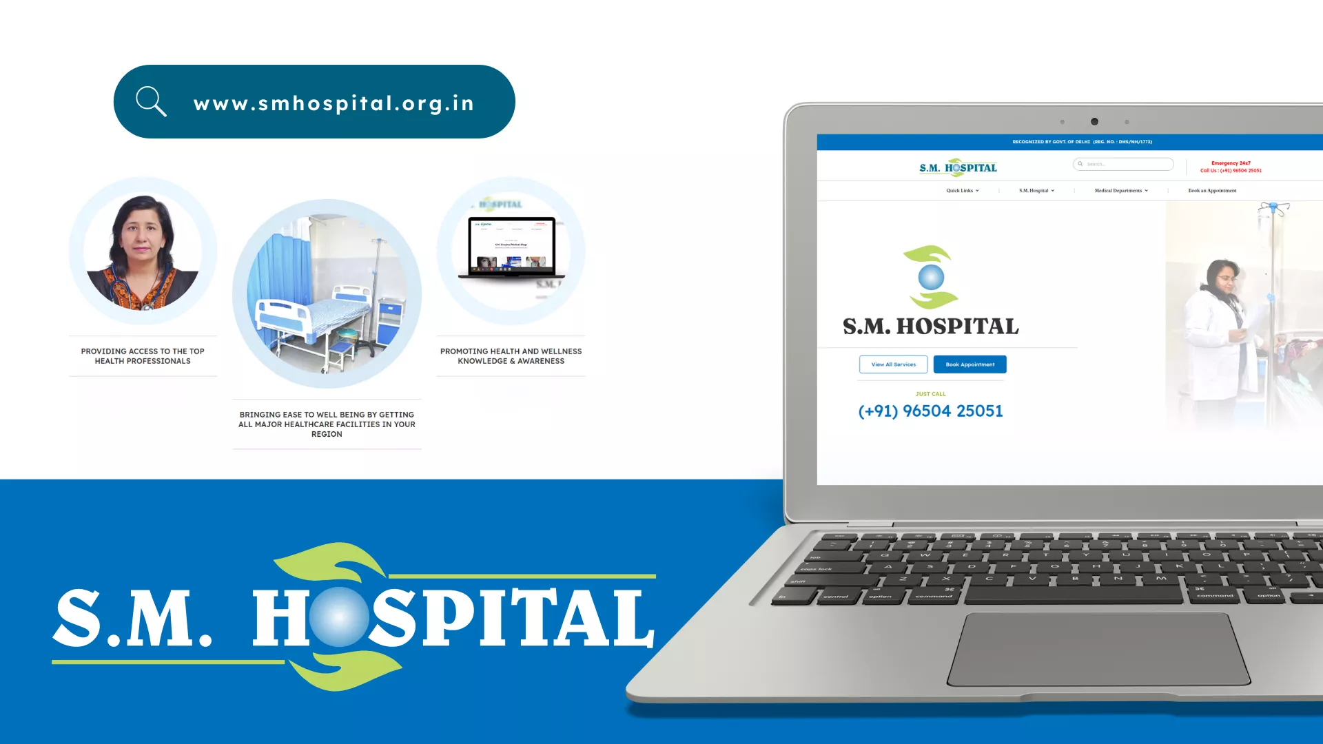 Website Design and Development of a Hospital - SM Hospital - BrandKob Portfolio Image