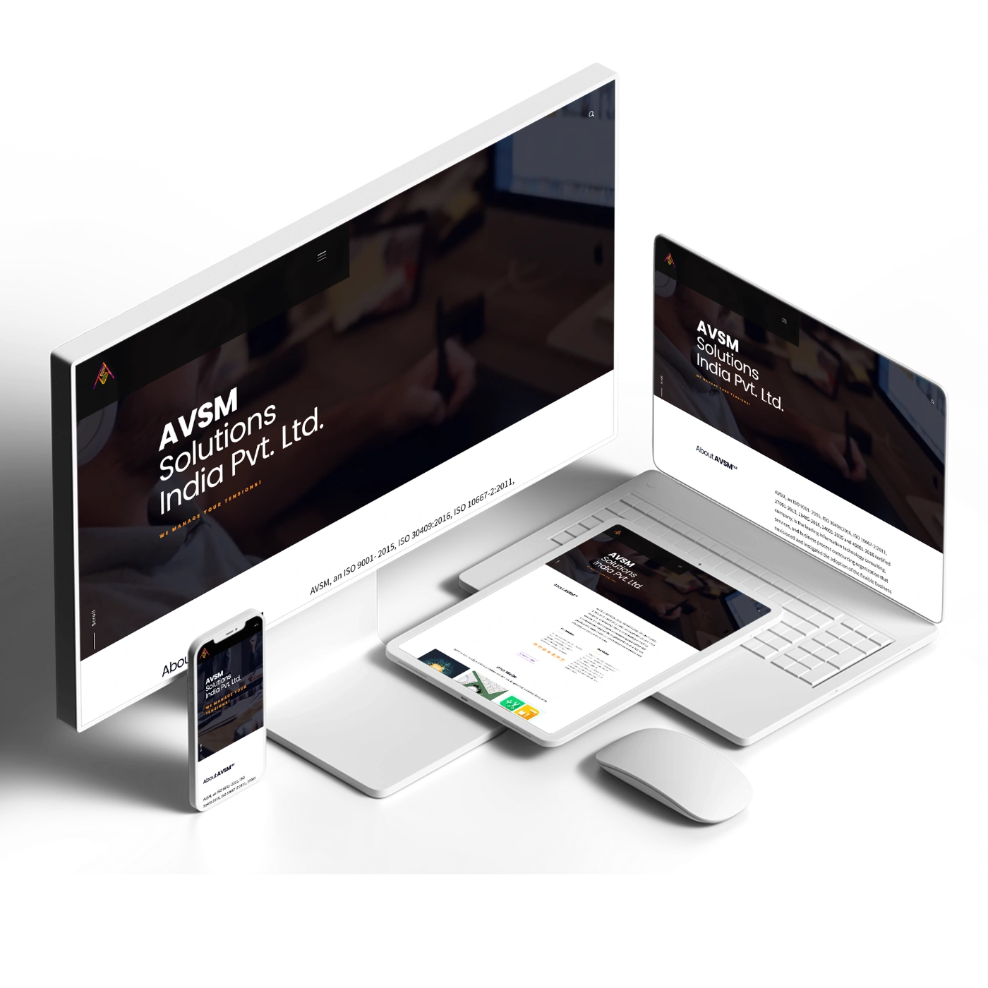 Website Design and Development of a Service Business - AVSM Solutions - BrandKob Portfolio Image