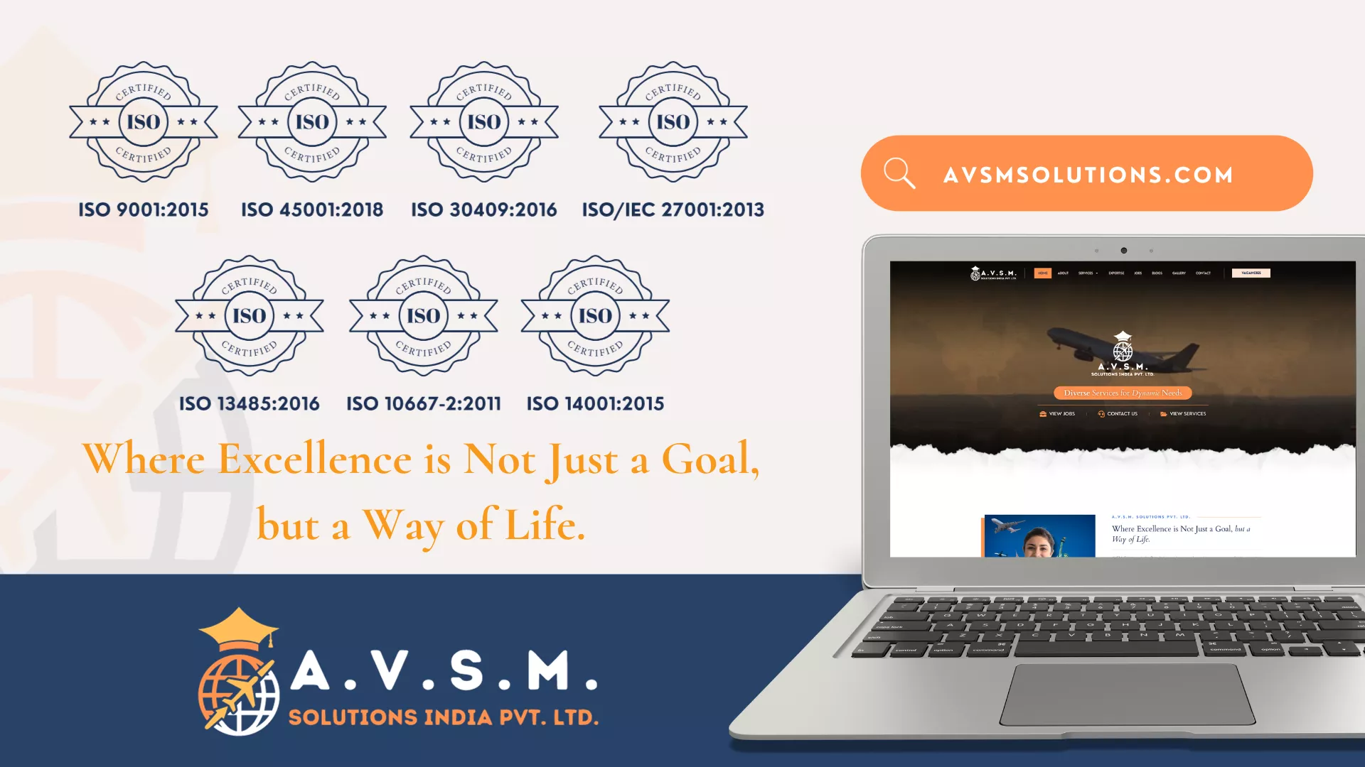 Website Design and Development of a Service Business - AVSM Solutions (II) - BrandKob Portfolio Image