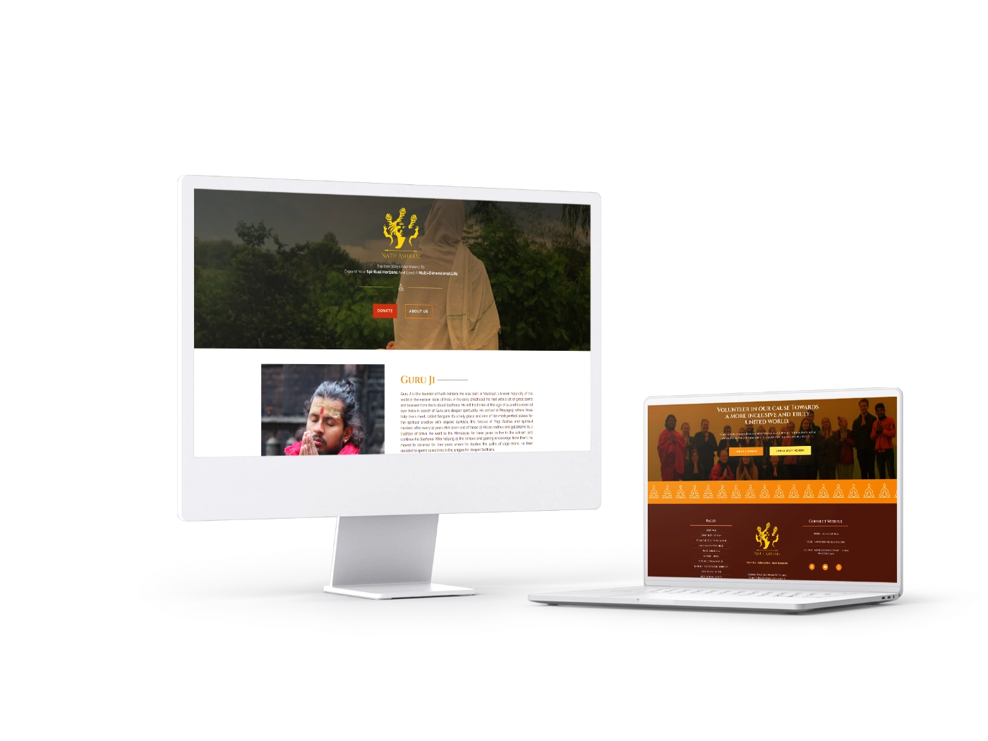 Website Design and Development of a Spiritual NGO - Nath Ashram - BrandKob Portfolio Image