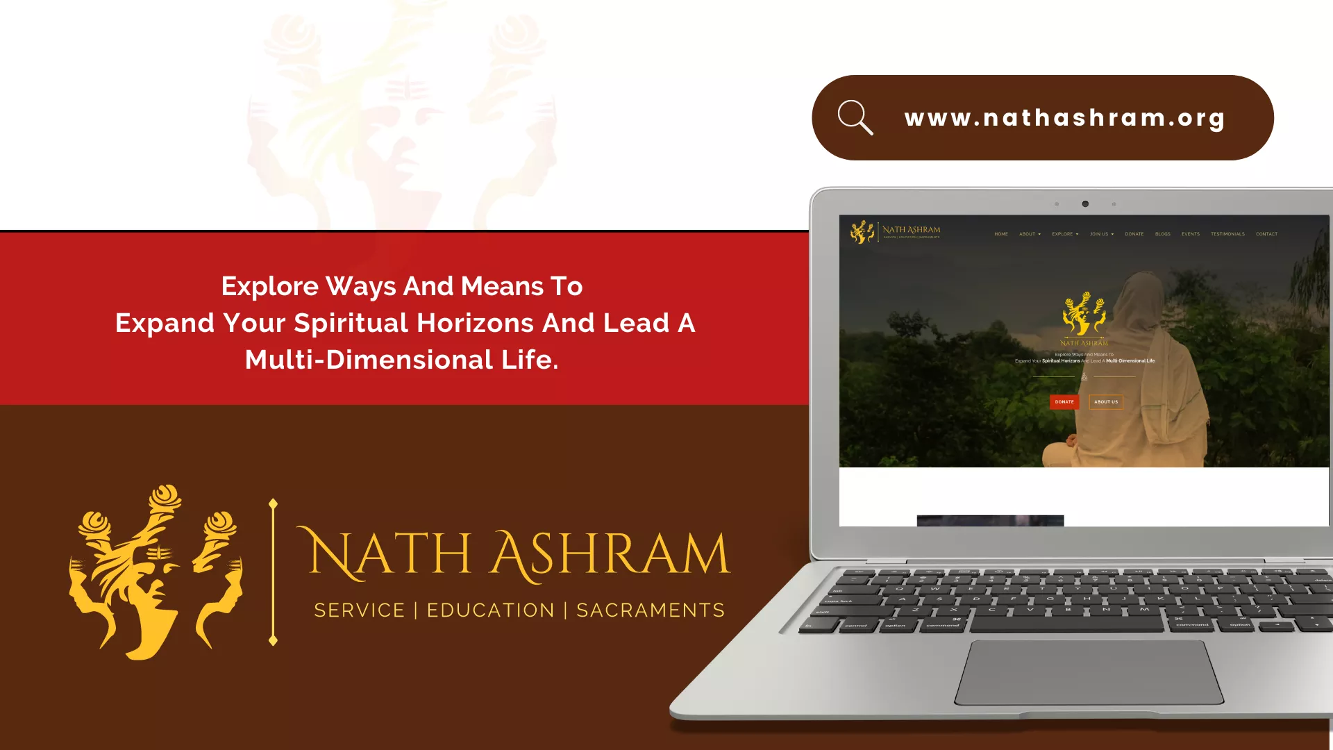 Website Design and Development of a Spiritual NGO - Nath Ashram - BrandKob Portfolio Image