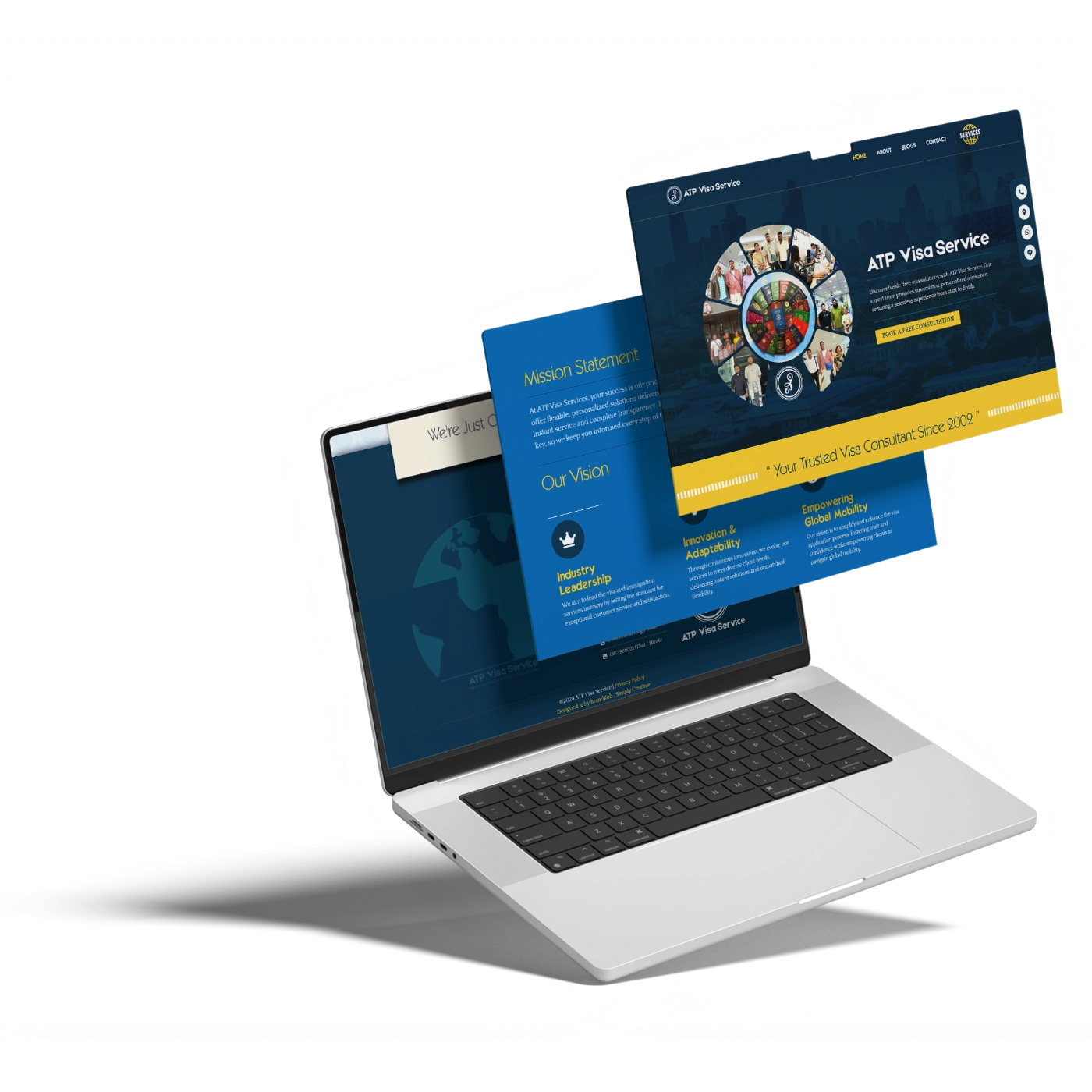 Website Design and Development of a Visa, Immigration Consultant -ATP Visa Service - BrandKob Portfolio Image