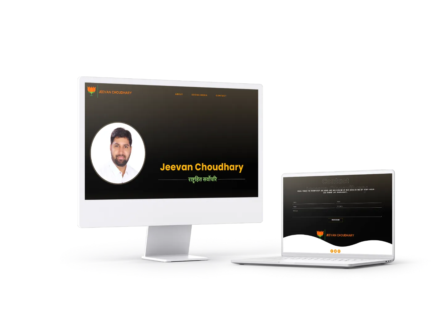 Website Design of Political Social Figure - Jeevan BJP - BrandKob Portfolio Image