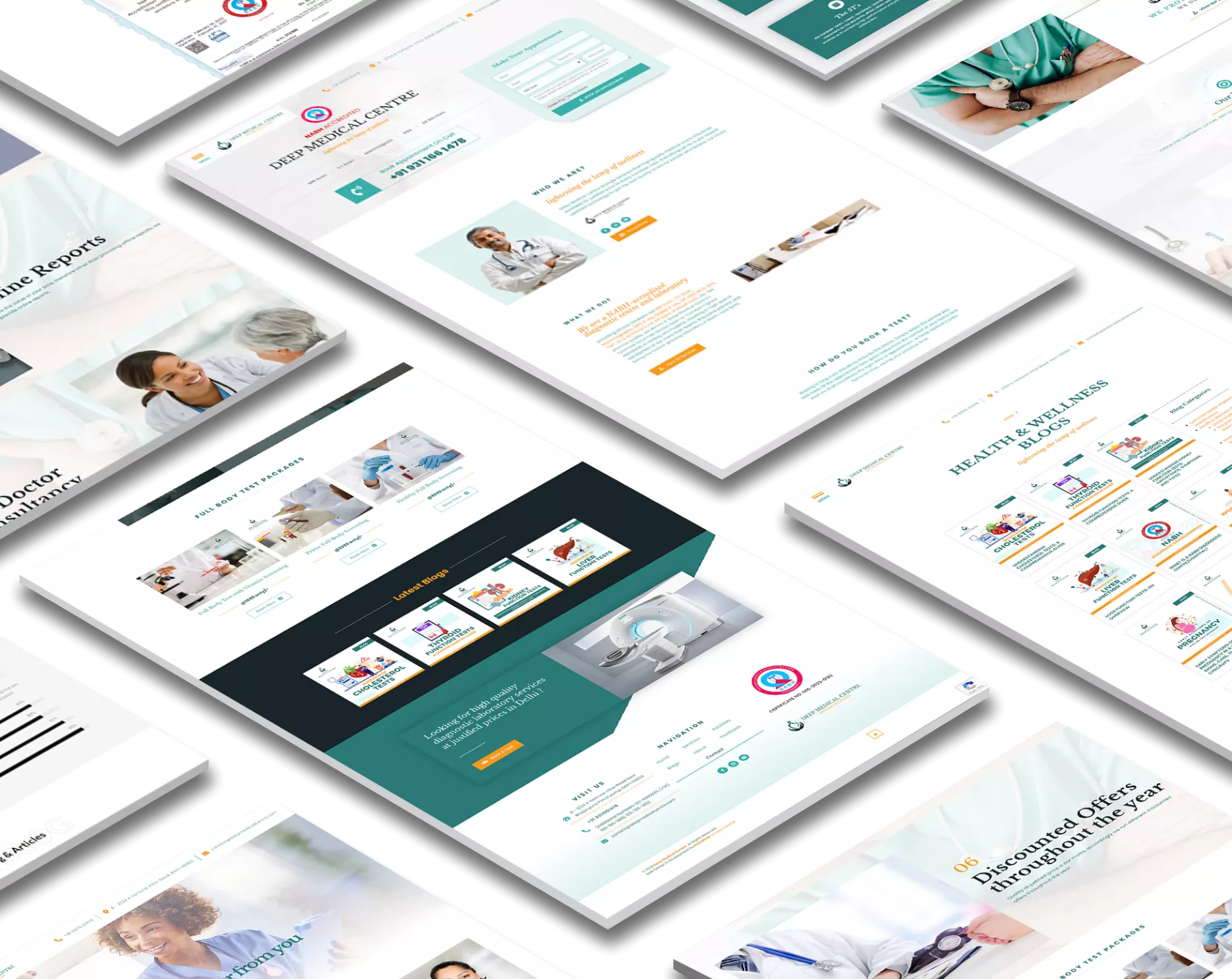 Website - Visual Brand Identity Design of a Diagnostic Centre - Deep Medical Centre - BrandKob Portfolio Image